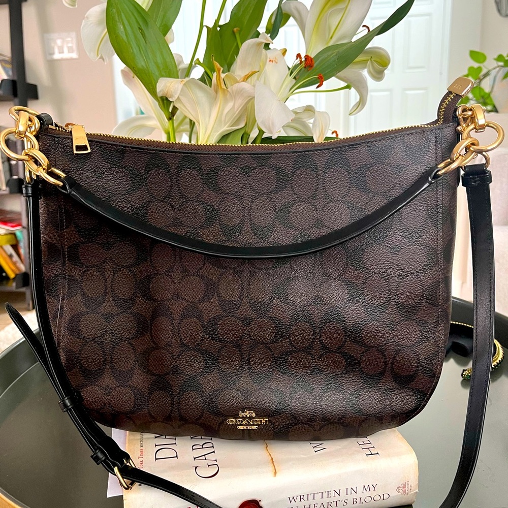 Coach signature canvas hobo bag